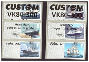 Post & Go Mail By Sea full set of 6 on pair of test strips. MNH. - Picture 1 of 1