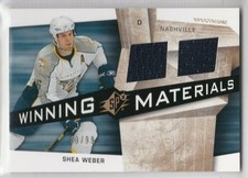 SHEA WEBER Jersey Relic Card | 2008-09 UD SPx Winning Materials Spectrum | 89/99