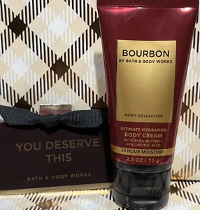Bath & Body Works Travel Lotion Mens Coll. Ultimate Hydration Body Cream BOURBON - Picture 1 of 6
