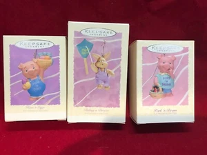 Hallmark Andenken Spring Ornament Serie 1994 1995 1996 Ostern Schwein Pork 'n Beans - Bild 1 von 8