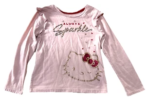 365 Kids Hello Kitty Always Sparkle Pink Longsleeve Junior Size 6 - Picture 1 of 6