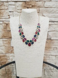 COLLANA DONNA CORTA ELEGANTE COLORI MISTI BIGIOTTERIA C04 MODA DONNE - Foto 1 di 3