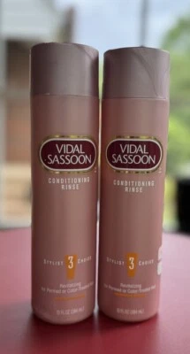 2 Bottles VTG Vidal Sassoon Conditioning Rinse Stylist 3 Choice 13 Fl Oz - Image 1 of 2