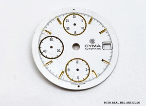 REPLACEMENT WATCH PART DIAL CYMA FOR VALJOUX 7750 WITH BISEL. - Foto 1 di 7