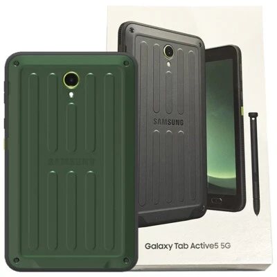 Samsung Galaxy Tab Active5 (8", 5G) SM-X306B 128GB 6GB RAM Rugged Tablet (Green) - Image 1 of 4