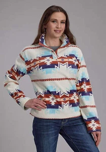 Women's Roper Printed Fleece Pullover - Picture 1 of 9