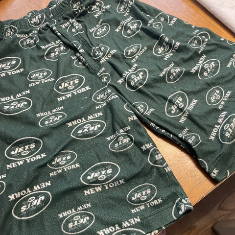 NY Jets NFL boy short pajama lounge sleepwear size large 14-16 flame Resistant Cover