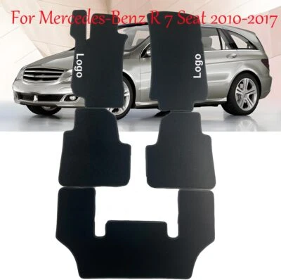 For Fit Mercedes-Benz R350 7Seats 2010-2017 Car Floor Mat Velour Black Carpets Foto 1 de 4