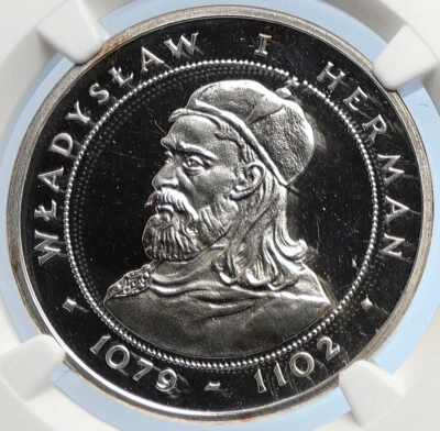 1981 Poland ANNIVERSARY Wladyslaw I Herman Proof Silver 200 Zl Coin NGC i105877 - Image 1 of 4