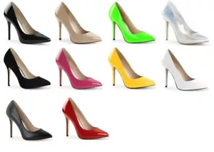 HIGH HEEL STILETTO 5" POINTED TOE COURT SHOES FASHION PLEASER AMUSE 20  - Picture 1 of 11