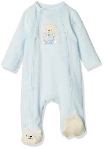 Little Me Baby-Boys Cute Bear Footie Light Blue One-Piece Size 9 Months NWT - Picture 1 of 4
