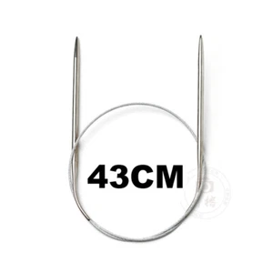 Fixed Circular Knitting Needles Stainless Steel 43cm 60cm 80cm 120cm DISCOUNTS - Picture 1 of 3