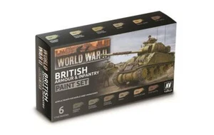 70204 WW2 British Armour and Infantry Paint Set Vallejo Flames of War GF9 NIB - Picture 1 of 1