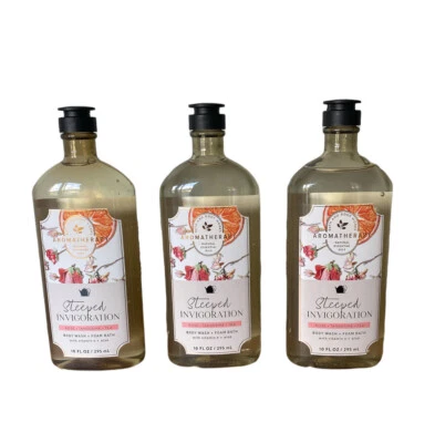 Bath & Body Works Aromaterapia Rosa Empinada Mandarina Té Jabón Corporal Espuma Baño x3 Foto 1 de 2