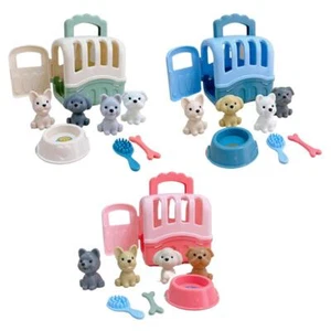 8 Piezas/Juego Lindo Perro Mascota Cesta Familia Juguete Perro Jaula Juguetes B9O3 - Imagen 1 de 20