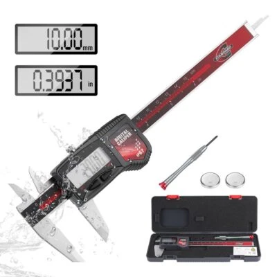 IP67 Digital Caliper Measuring Tool 6"/150mm Stainless Steel Electronic Digital - Image 1 of 4