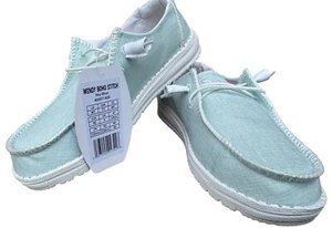 Hey Dude Wendy Boho Stitch Women's Casual Slip-on Shoes Sky Blue Size Size W7 - Imagen 1 de 4