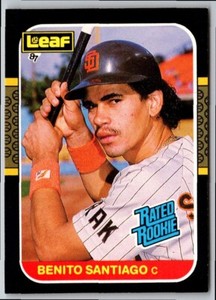 1987 Leaf Benito Santiago #31 San Diego Padres