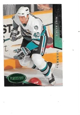 Mike Rathje 1993-94 Parkhurst Emerald Ice Hockey Insert Card #458 Sharks - Image 1 of 2