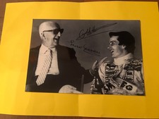 Foto con autografi di Enzo Ferrari e Gilles Villeneuve