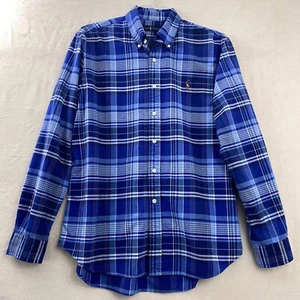 Ralph Lauren Button Down Langarm Hemd L blau kariert Classic Fit Preppy - Bild 1 von 8