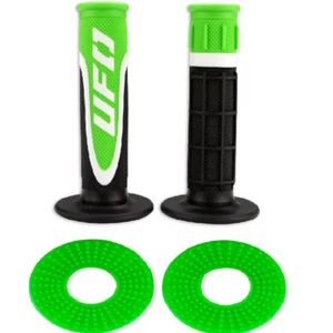 UFO AXIOM Triple density Motocross MX Enduro Grips Donuts Combo Deal Green - Picture 1 of 1
