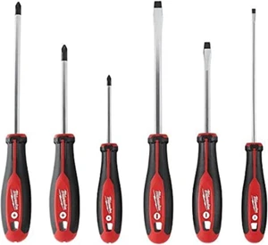Milwaukee 6-Piece Screwdriver Set with Magnetic Tips & Ergonomic Handles - Picture 1 of 2