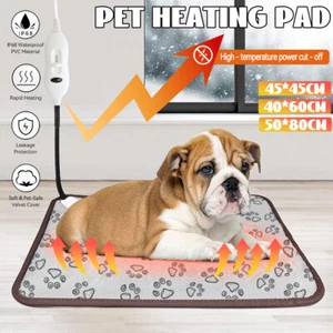 3 size Large Pet Electric Heat Mat Pad Warmer Blanket waterproof Dog Cushion UK - Picture 1 of 21