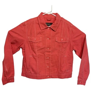 Giacca denim Eddie Bauer taglia grande donna rosa - Foto 1 di 6