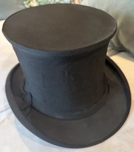 Scott And Co Vintage Pop Up Black Silk Opera Top Hat - Picture 1 of 7