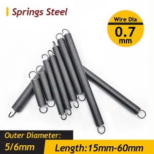 Extension Spring Spring Steel Small Dual Hook Tension Spring 0.7mm Wire Dia - Picture 1 of 15