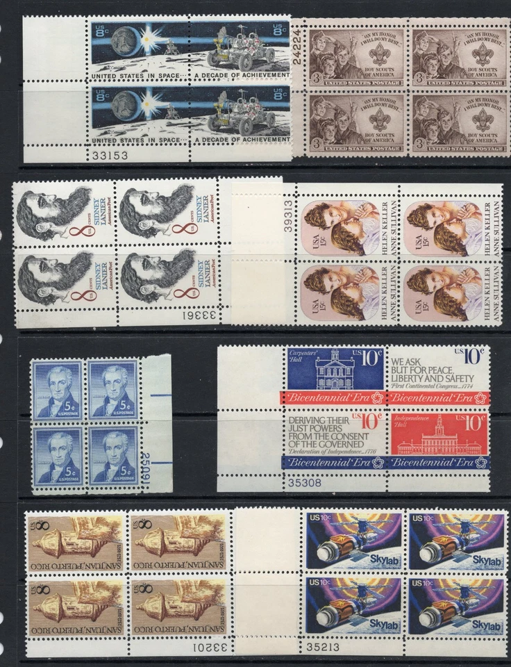 32 Random US Plate Blocks  MNH. CV $52.00 (Lot 29) - Image 1 of 4