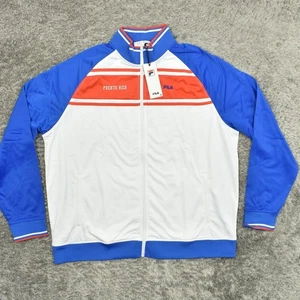 FILA Puerto Rico Track Jacket Men's Size 3XL Big and Tall Blue Red Soccer Sporty - Picture 1 of 8