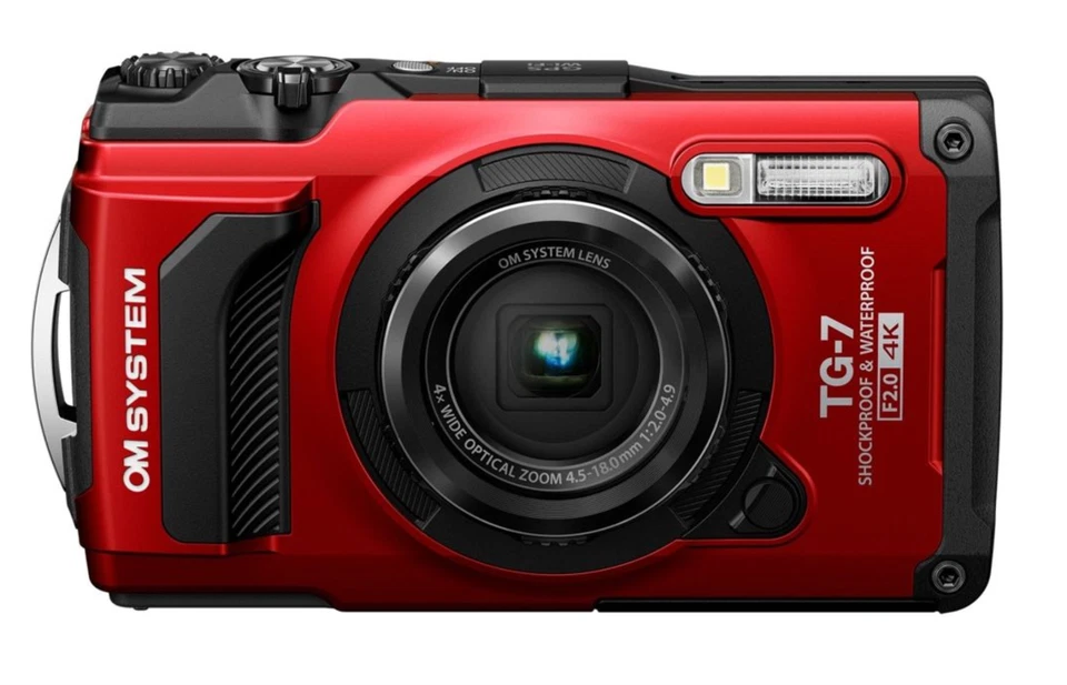 OM System Tough TG-7 Digital Camera - red **FREE SHIPPING** - Image 1 of 4