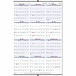 Brownline Heavyweight Yearly Wall Calendar (c172212) - Picture 1 of 5