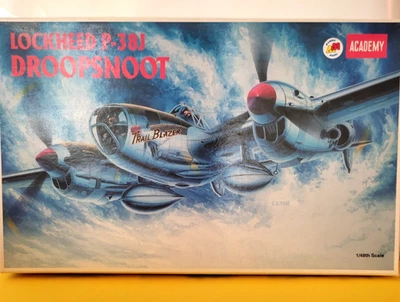 ✅KIT  1:48 ACADEMY 2158 AEREO LOCKHEED P 38J DROOPSNOOT  - Immagine 1 di 2