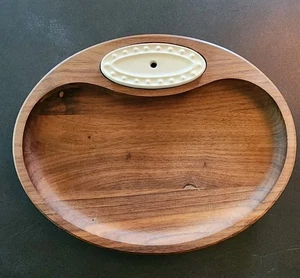 Nora Fleming Black Walnut Tidbit Tray Serving Dish JK Adams Retired - Picture 1 of 2