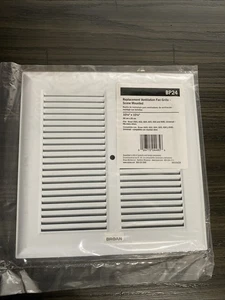 Broan Bath Bathroom Ceiling Fan Grille Grill Cover Metal White 10  1/4 X 10 1/4 - Picture 1 of 3