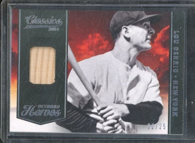 2014 Panini Classics LOU GEHRIG #15 October Heroes Game Used Bat Relic /25 - Image 1 of 2