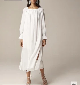 J. Crew Collection Maxikleid Weiß Gr. XS Neu mit Etikett Coastal Minimalistisch Klassisch Relaxed - Bild 1 von 8