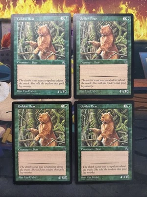 4x Golden Bear- Portal Second Age- LP/NM- Mtg Magic The Gathering Cards - Image 1 of 2