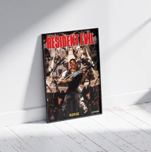 Resident Evil 1 Playstation PS1 Werbe Werbung Gerahmtes Poster 90er Retro - Bild 1 von 1