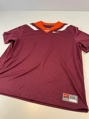 Virginia Tech Hokies Shirt Men 2XL NCAA Football Nike Dri Fit Short Sleeve Blank - Image 1 of 4