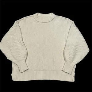 Aerie Medium Cream Color Long Sleeve Pullover Casual Sweater Women Teens - Picture 1 of 6
