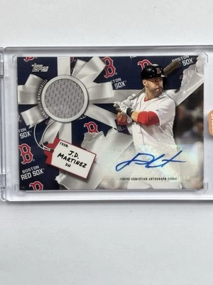 2019 Topps Holiday - Walmart Mega Box Relics Auto /10J.D. Martinez #WHR-JM (MEM) - Image 1 of 2