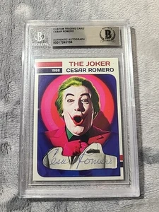 Cesar Romero Signed Cut Card "The Joker" BAS Rare - Picture 1 of 10