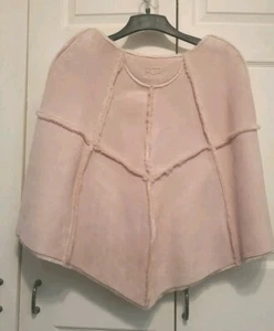 Ugg Pink Suede Poncho Cape MSRP $275 Sz S/P-M/M NWOT - Picture 1 of 10