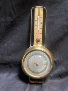 Vintage Taylor Barometer Brass Adjustable Altitude Setting- Working - Picture 1 of 8