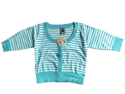 Cárdigan Suéter Parche Calabaza Otoño Otoño Rayas Botón Delantero 5 6 8 "ELIGE LA TALLA Foto 1 de 4