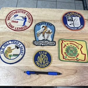 Lot of 6 Vintage Sew-On Rifle Trap Sportsman Club Patches 1968 Westchester - Bild 1 von 7
